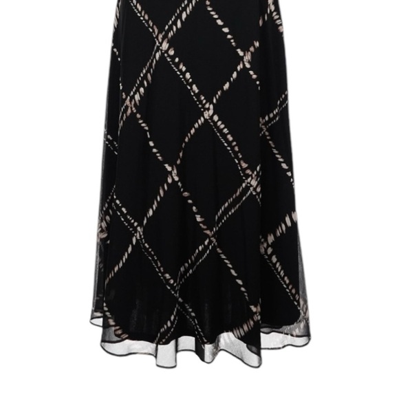 Donna Karan New York NWT Size 10 Black Geometric Halter Maxi Dress Cocktail Gown - Picture 5 of 11